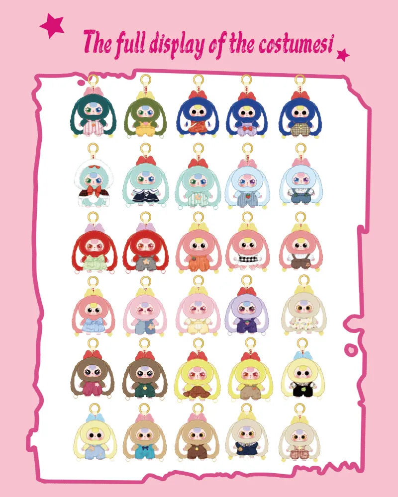 Baby Three Rabbit Macaron V2 Cute Bunny Plush Blind Box