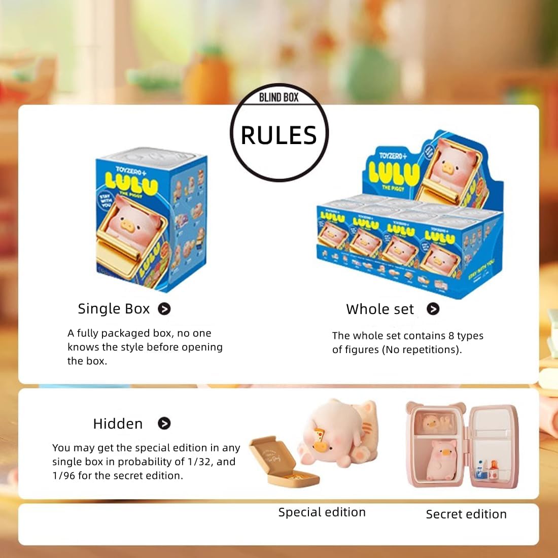Lulu The Piggy Stay With You Figurine Series Blind Box